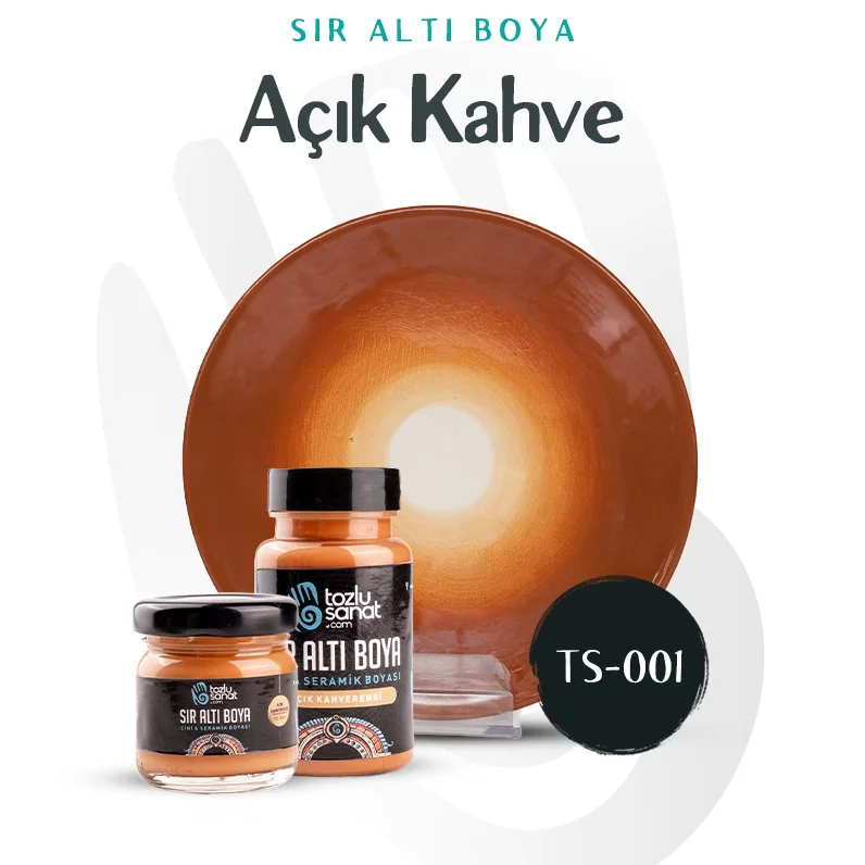 Hazır Çini ve Seramik Boyası TS-001 Açık Kahverengi  100ml