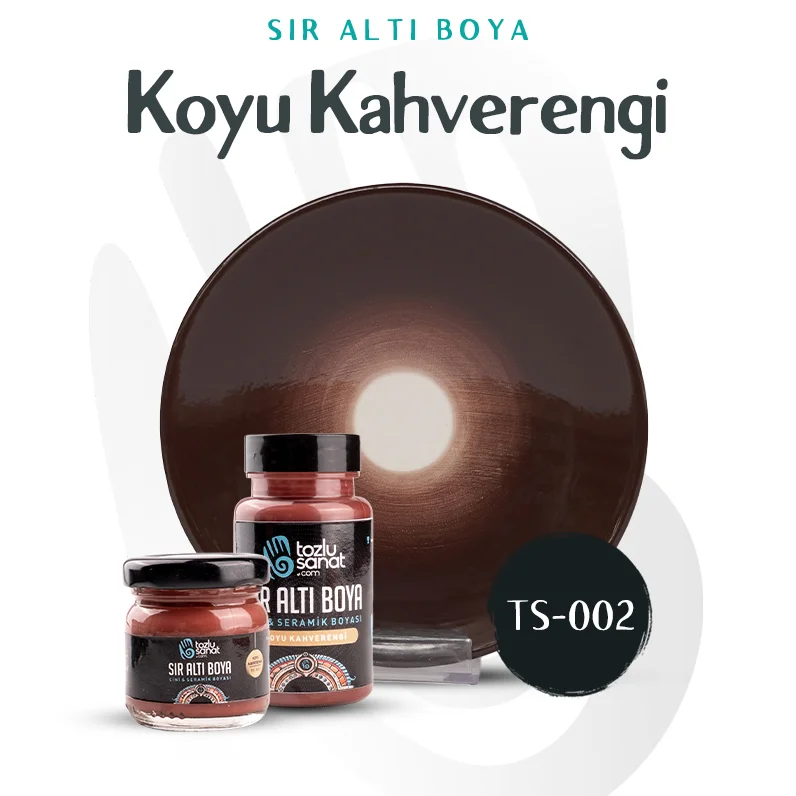 Hazır Çini ve Seramik Boyası TS-002 Koyu Kahverengi  40ml