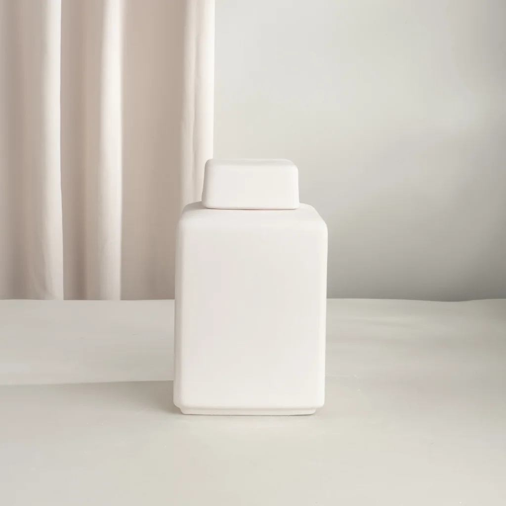 Kare Dik Kavanoz 20cm