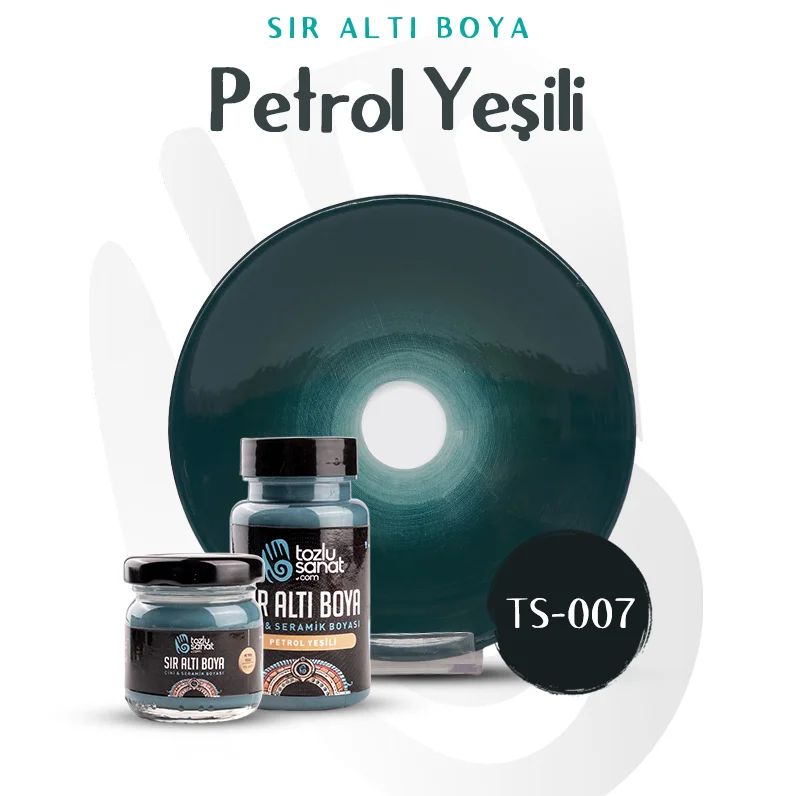 Hazır Çini ve Seramik Boyası TS-007 Petrol Yeşil 40ml