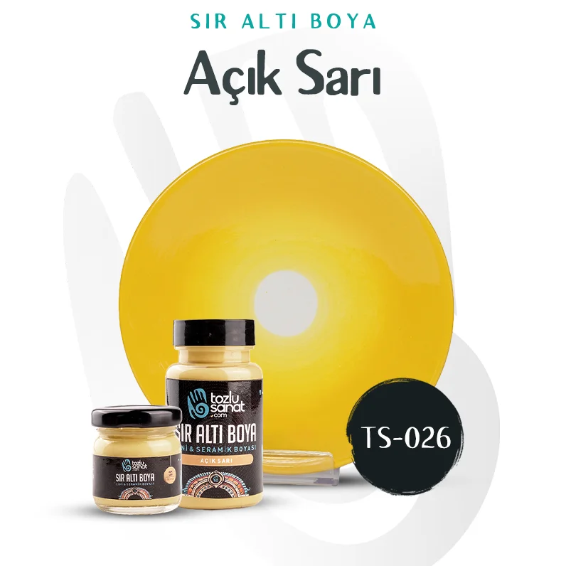 Hazır Çini ve Seramik Boyası TS-026 Açık Sarı 100ml