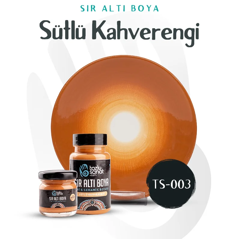 Hazır Çini ve Seramik Boyası TS-003 Sütlü Kahverengi  40ml
