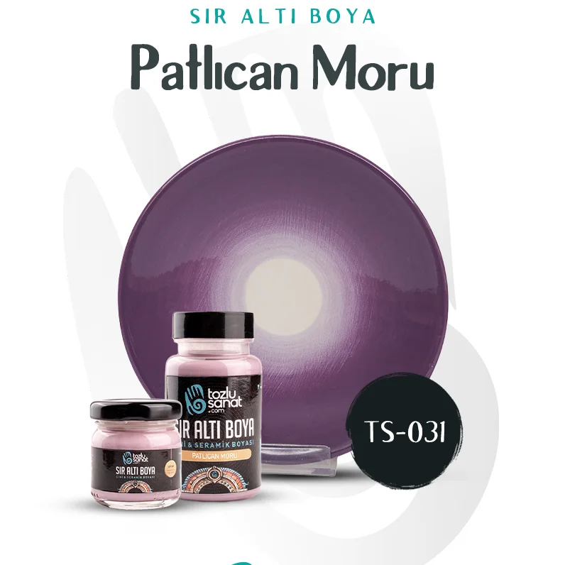 Hazır Çini ve Seramik Boyası TS-031 Patlıcan Moru 100ml