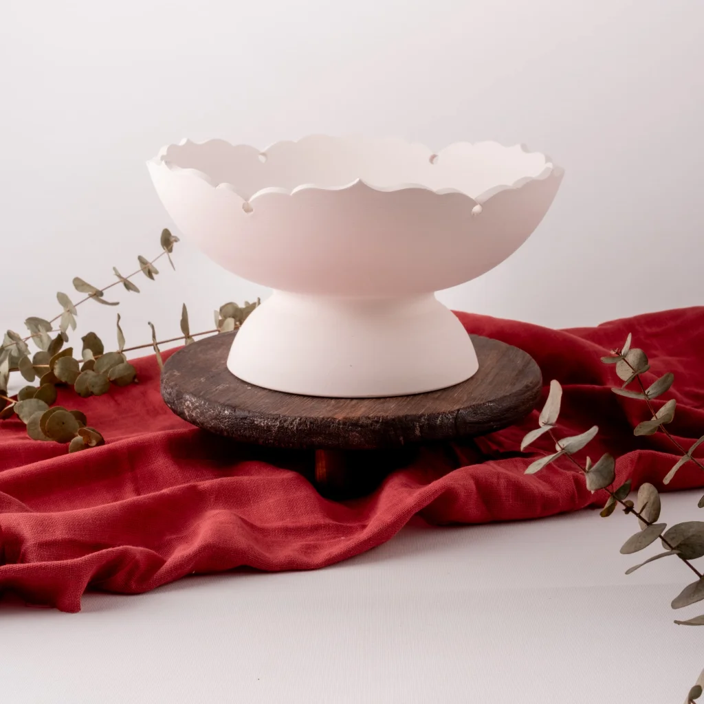 Ayaklı Kesimli Kase 25cm Mdl:2