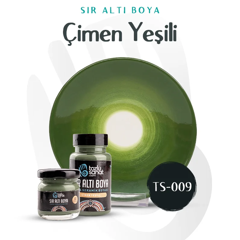 Hazır Çini ve Seramik Boyası TS-009 Çimen Yeşil 40ml
