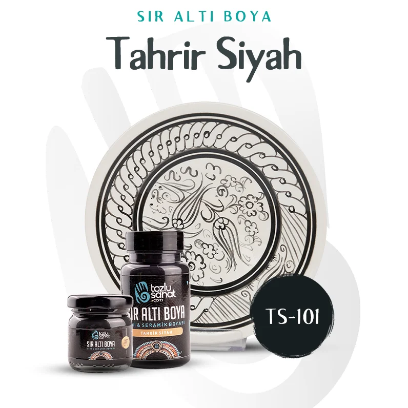 Hazır Çini ve Seramik Boyası TS-101 Tahrir Siyah 100ml