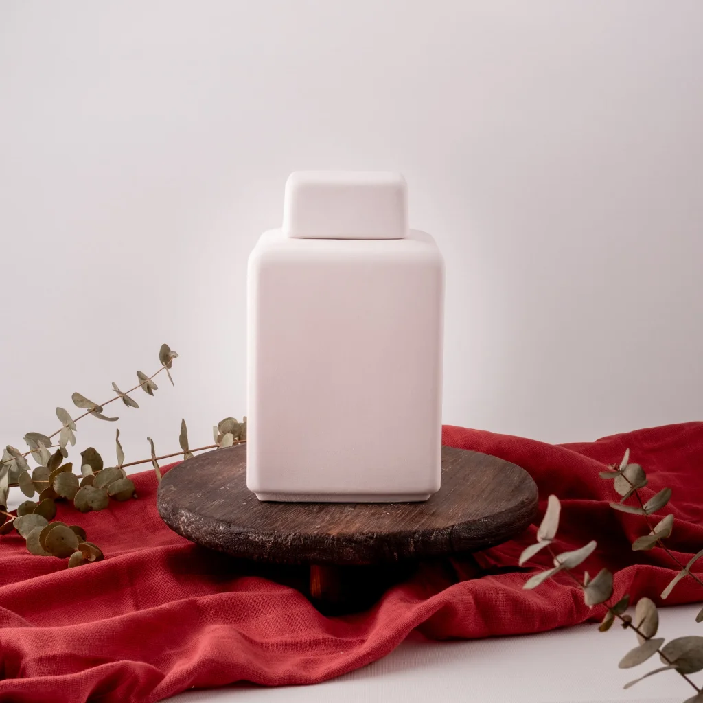 Kare Dik Kavanoz 20cm