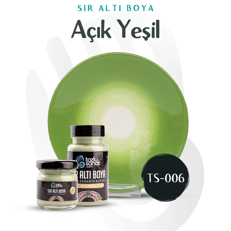 Hazır Çini ve Seramik Boyası TS-006 Açık Yeşil 40ml