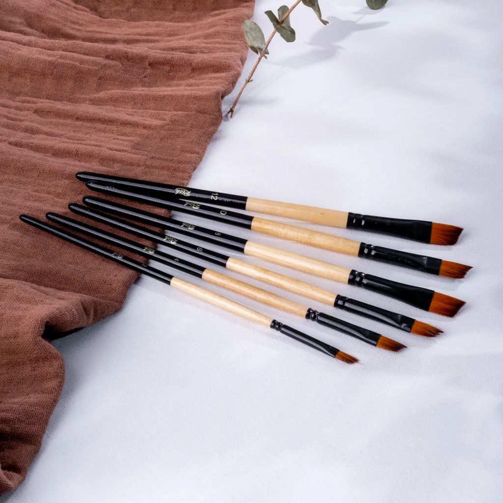 Rich Set:4 Yeni Seri 04 Yan Kesik Fırça 6 Lı