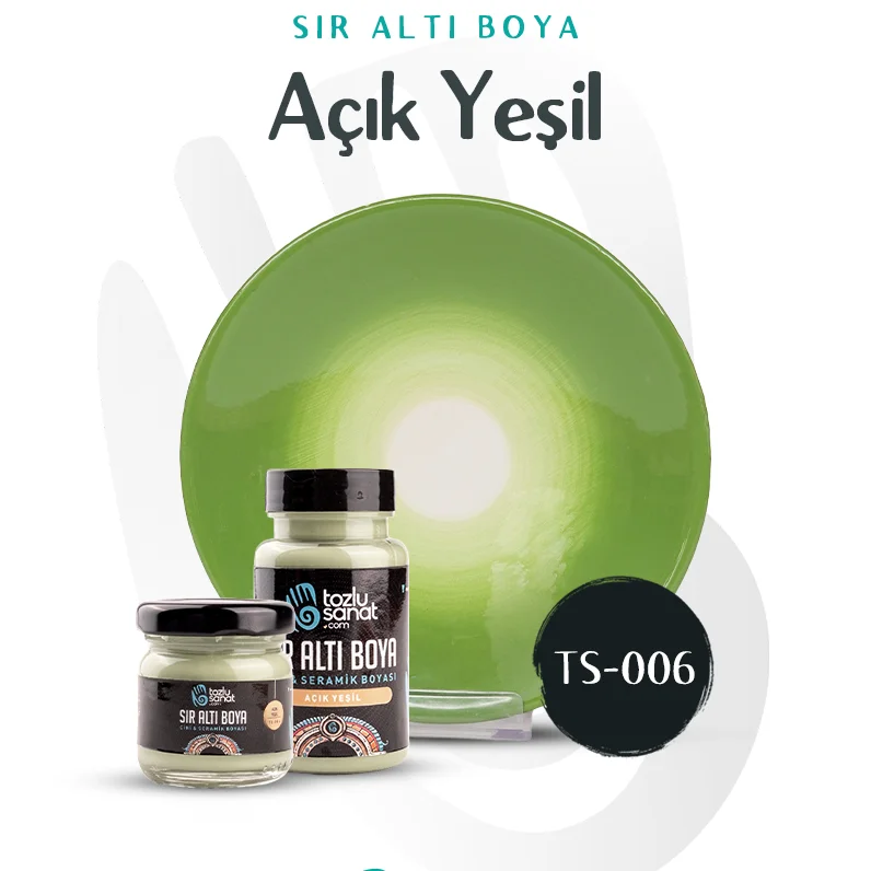 Hazır Çini ve Seramik Boyası TS-006 Açık Yeşil 100ml