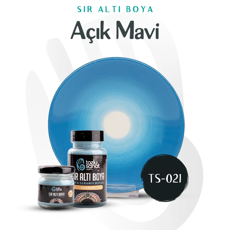 Hazır Çini ve Seramik Boyası TS-021 Açık Mavi 100ml