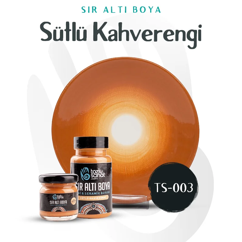 Hazır Çini ve Seramik Boyası TS-003 Sütlü Kahverengi  100ml