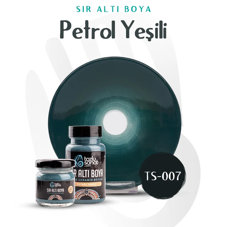 Hazır Çini ve Seramik Boyası TS-007 Petrol Yeşil 100ml