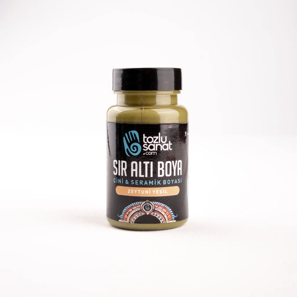 Hazır Çini ve Seramik Boyası TS-008 Zeytuni Yeşil 100ml