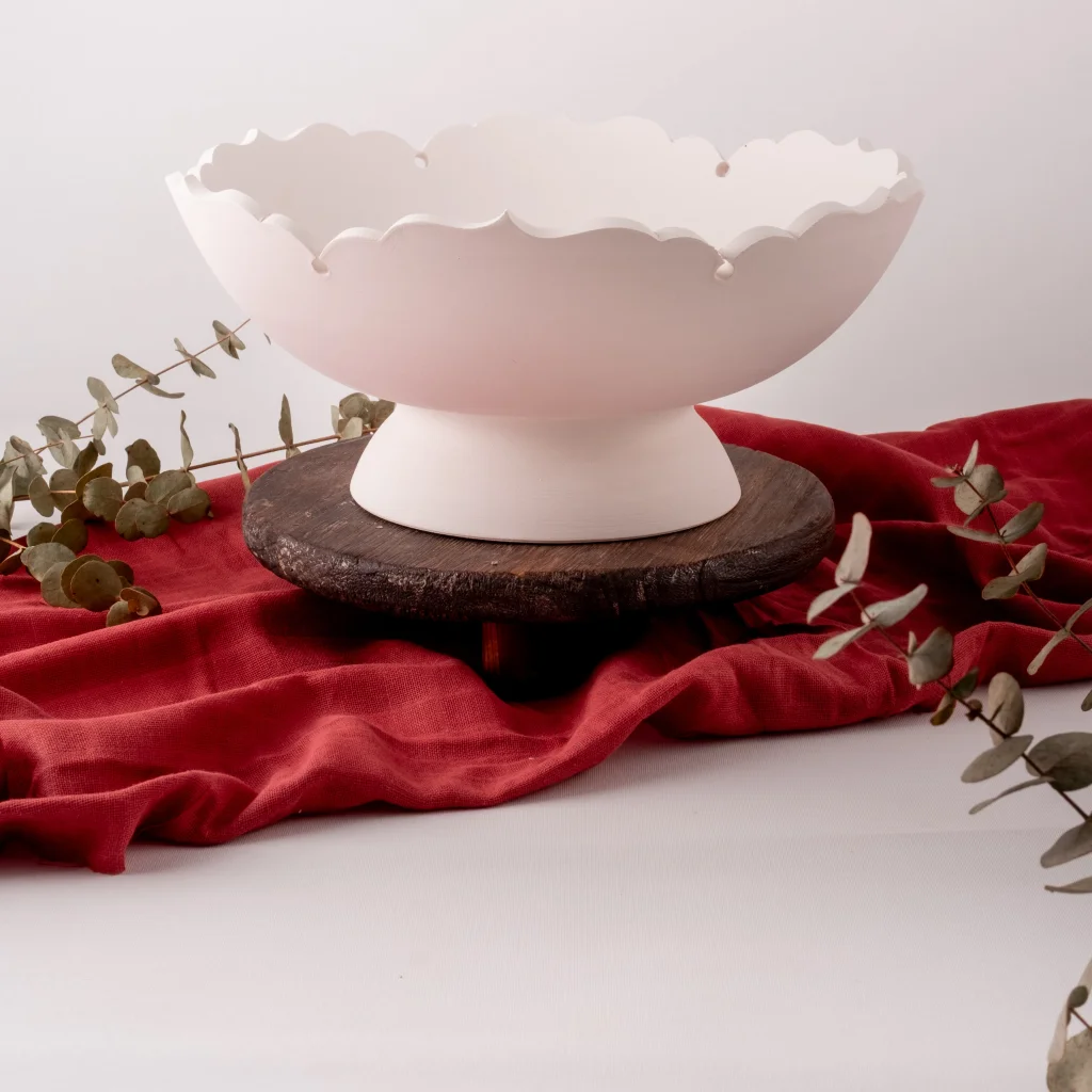 Ayaklı Kesimli Kase 30cm Mdl:2