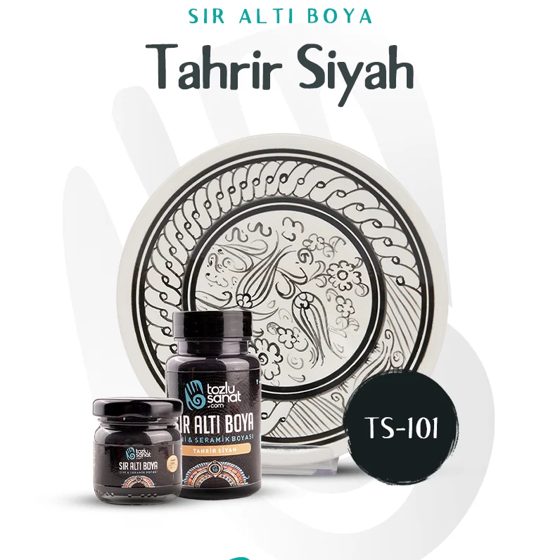 Hazır Çini ve Seramik Boyası TS-101 Tahrir Siyah 40ml