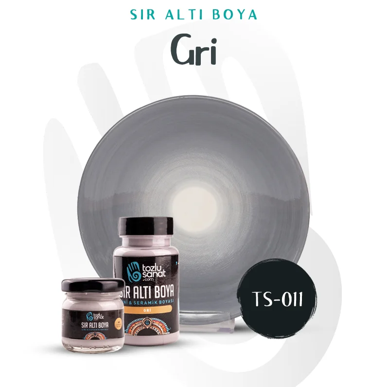 Hazır Çini ve Seramik Boyası TS-011 Gri 40ml