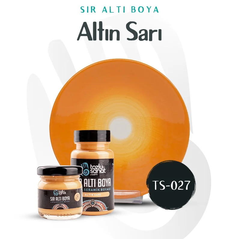 Hazır Çini ve Seramik Boyası TS-027 Altın Sarı 40ml