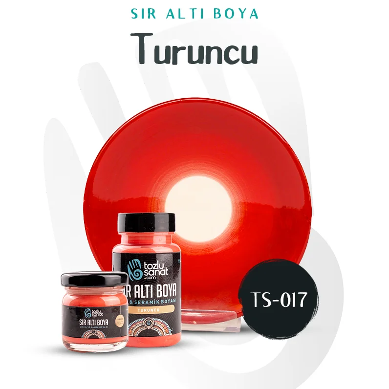 Hazır Çini ve Seramik Boyası TS-017 Turuncu 100ml