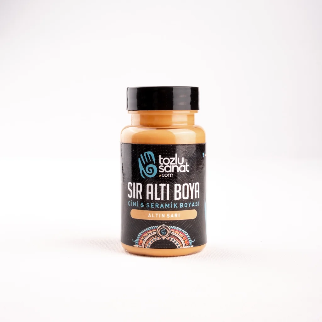 Hazır Çini ve Seramik Boyası TS-027 Altın Sarı 100ml